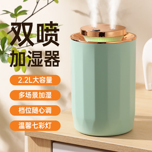 New large-capacity humidifier household dual-spray USB car atomizer bedroom desktop night light water supplement manufacturers