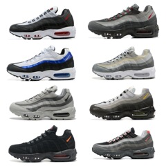 莆田純正オリジナルクロスボーダー AIR Max95 エアクッションシューズ白黒ジョイント 3 メートル反射男性と女性のカップルスポーツランニングシューズ