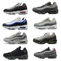 Putian чистые оригинальные кроссовки AIR Max95 на воздушной подушке, черно-белые, со светоотражающими элементами 3 м, мужские и женские спортивные кроссовки для пар