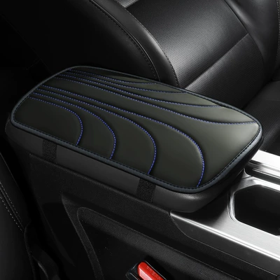 2023 autumn and winter new Armrest box pad - style-1-black-and-blue