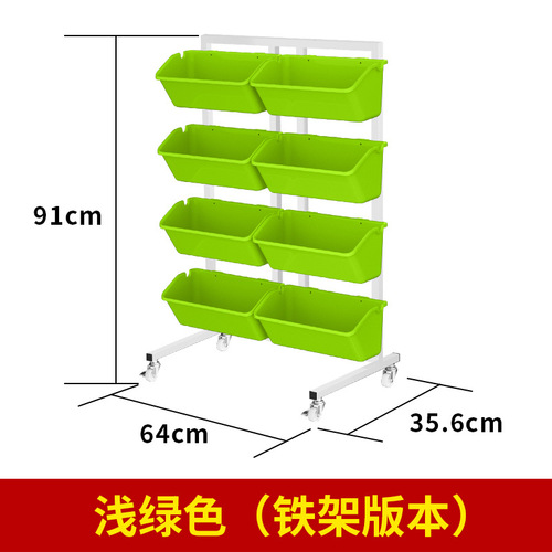 Wheeled multi-layer balcony mobile flower rack tray vegetable strawberry vegetable pot set flower pot tray wholesale