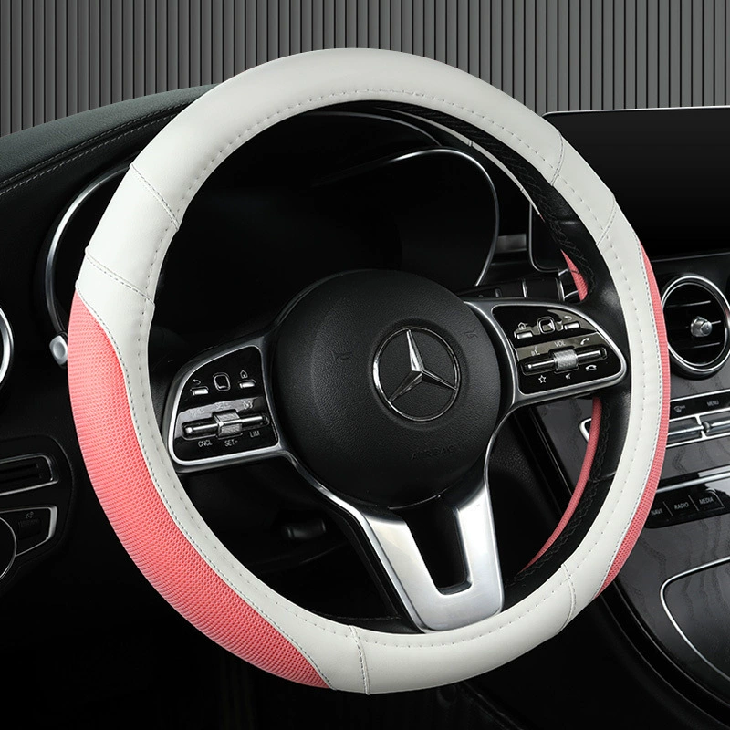 Чехол на руль автомобиля на все сезоны, сетка на руль автомобиля из кожи наппа, круглый D, дышащий ледяной шелк, легкий и тонкий
