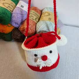 【成品】圣诞节可爱毛线手工编织糖果袋苹果袋儿童礼物袋