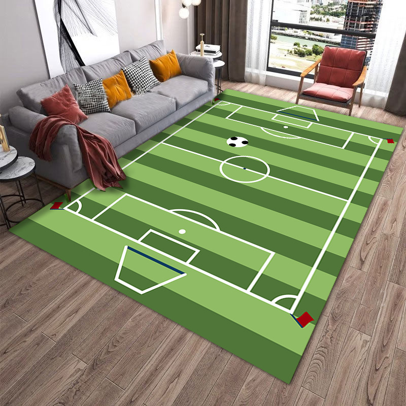 Alfombra de campo de campo de campo verde transfronterizo, alfombra de dormitorio doméstico, sala de estar cubierta, sofá, mesa de té, alfombra resistente a la suciedad y fácil de cuidar