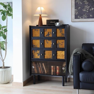 Xiangyun Yarn Bucket Cabinet Chinese Style Vintage Module Solid Wood Combination Cabinet Dining Side Living Room TV Cabinet Storage Cabinet Zhonggu Carmen