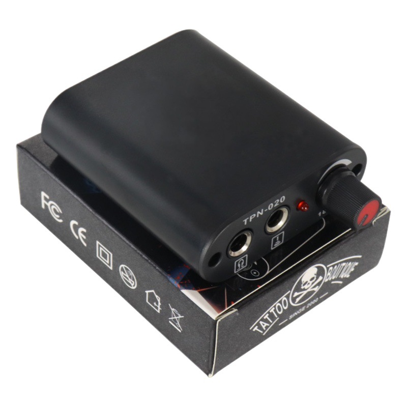 Suministro directo de fábrica fuente de alimentación del tatuaje equipo de tatuaje transfronterizo pluma del tatuaje convertidor mini fuente de alimentación redonda