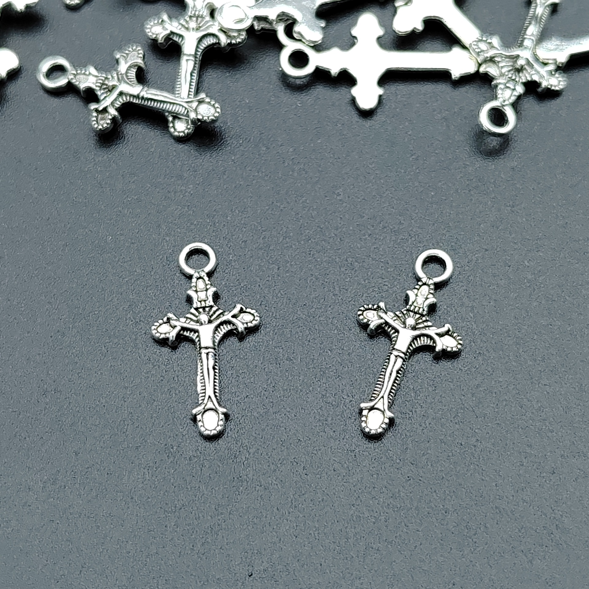 DIY Handmade Jewelry Zinc Alloy Accessories 22mm Necklace Pendant God Cross Bag Zipper Head Hanging Ornaments