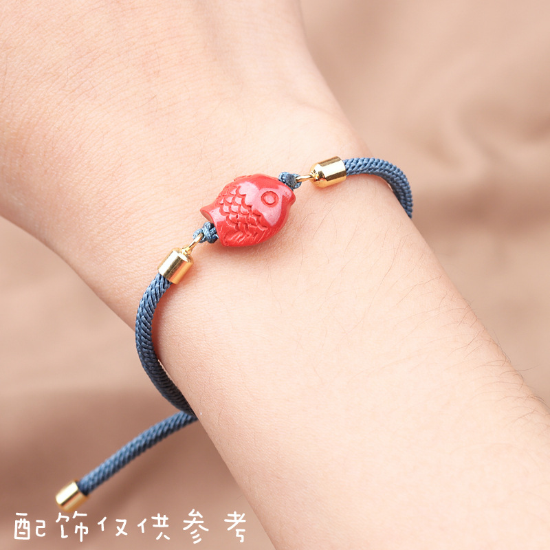 adjustable red rope bracelet