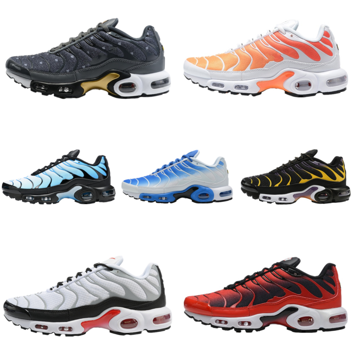 Putian Factory Wholesale TN colchón de aire amortiguación zapatos para hombres y mujeres zapatos para correr casuales transfronterizos para aumentar la tendencia antideslizante hombres europeos y americanos