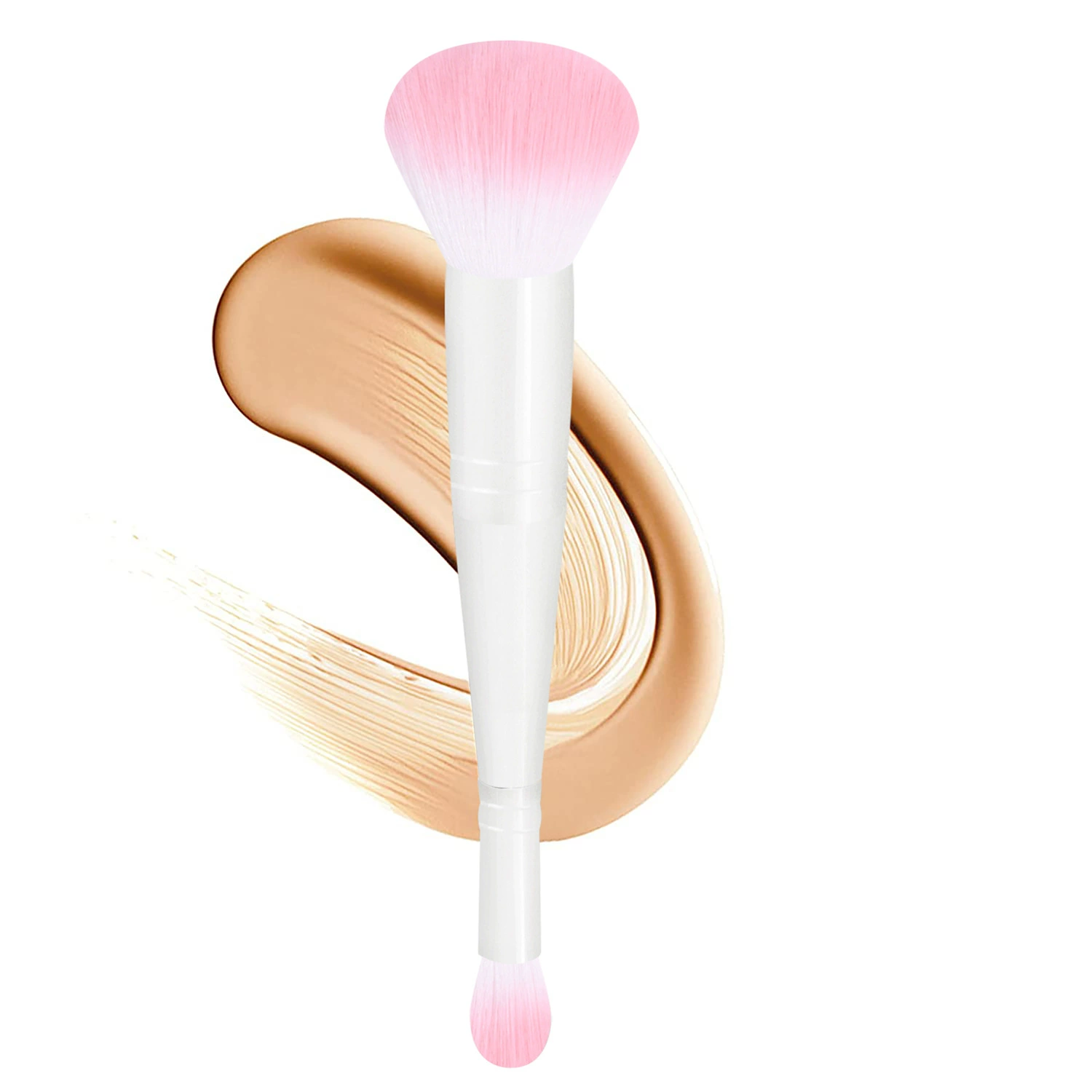 Double-sided Foundation Brush 2-in-1, Premium Makeup Primer & Eyeshadow Brush, Beginner Kit