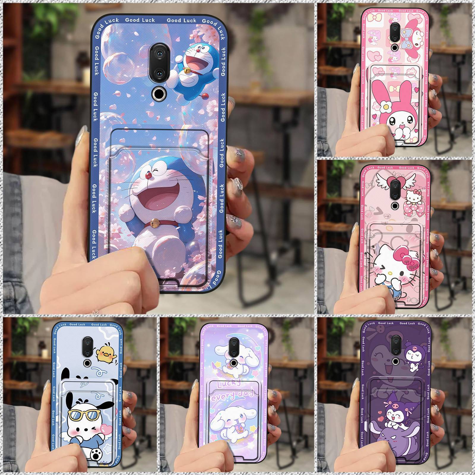 适用魅族手机壳男女款青春放照片个性萌宠卡套可爱零钱趣味卡通