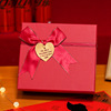 Red festive gift box with bow, Birthday gift, wholesale