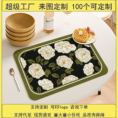 レトロヨーロッパ式の軽い高級洋食マット防水皮革断熱マット家庭用レストランホテルの食器マット撮影道具マット