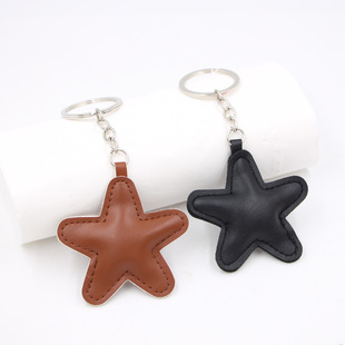 m series leather star diy matching bag pendant pendant accessories key chain five-pointed star dress accessories