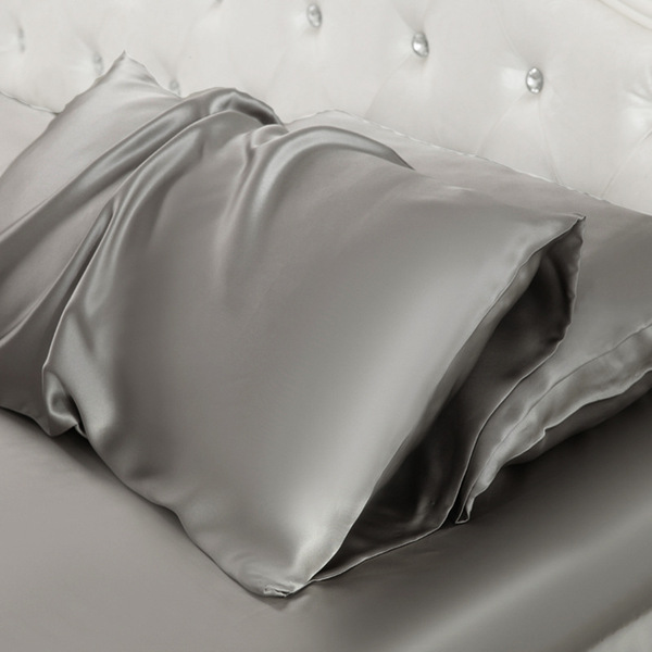 Double-sided silk solid color breathable pillowcase