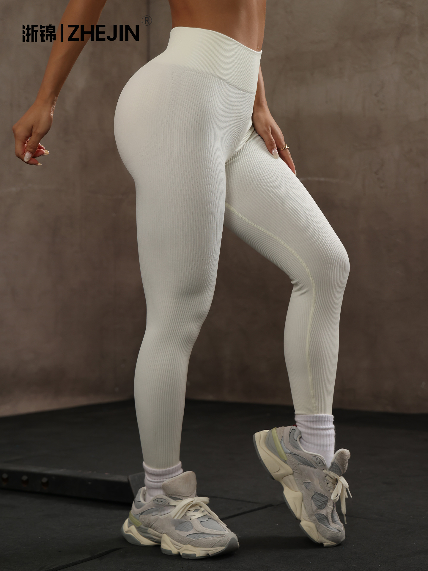 Pantalones de Yoga de Cintura Alta sin Costuras, Estilo Deportivo Acordonado, Europeos y Americanos, sin Líneas Incómodas, Levanta Glúteos, para Fitness