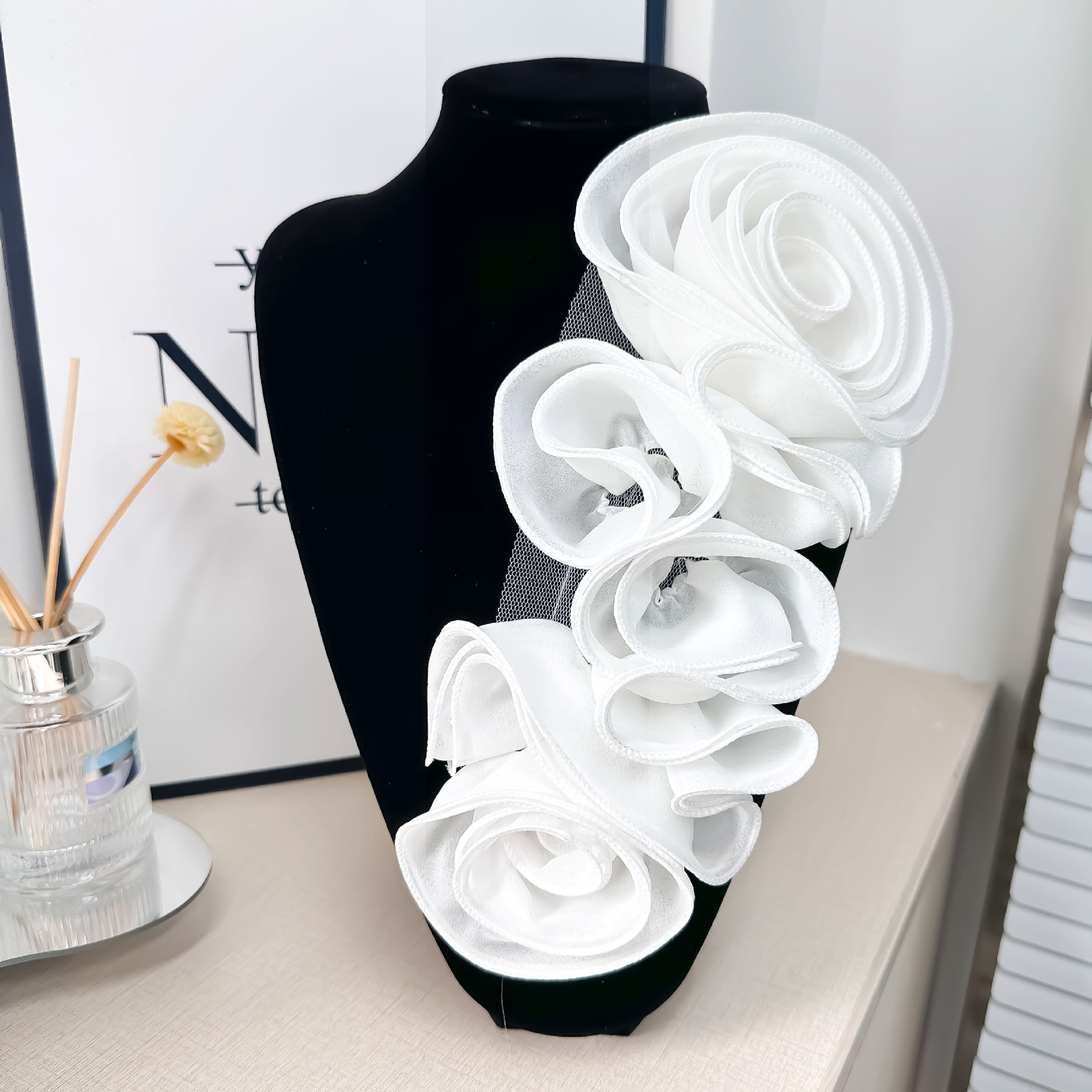 Encaje plisado blanco y negro hecho a mano con manivela, encaje para ropa, malla para vestido de novia, accesorios para disfraz de baile