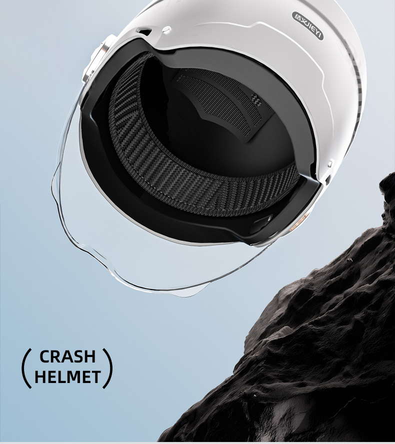 New National Standard Large Electric Vehicle Helmet Men's All-Season Safety Helmet Battery Motorcycle Large Size Half Helmet Summer Helmet Women's