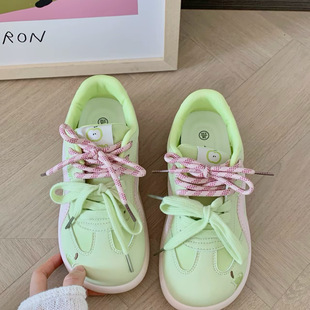 New Green Apple Training Shoes Women's 2025 Spring Casual Sports Sneakers Comfortable Thin Low Racing Shoes Far Wave 2116