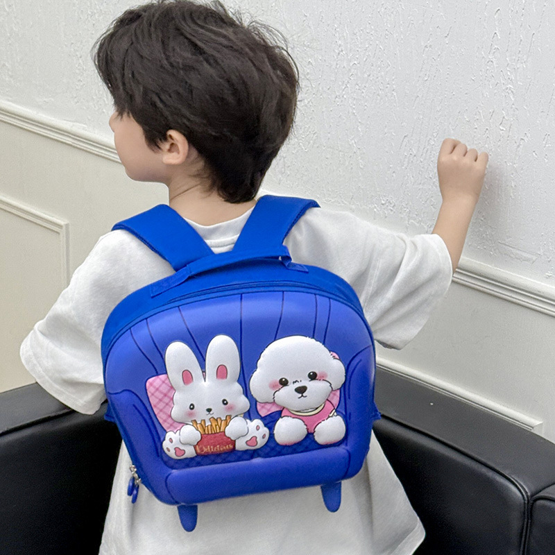 Nueva mochila de cáscara de huevo para niños caricatura lindo pequeño conejo bebé mochila de sofá tridimensional mochila de estudiantes