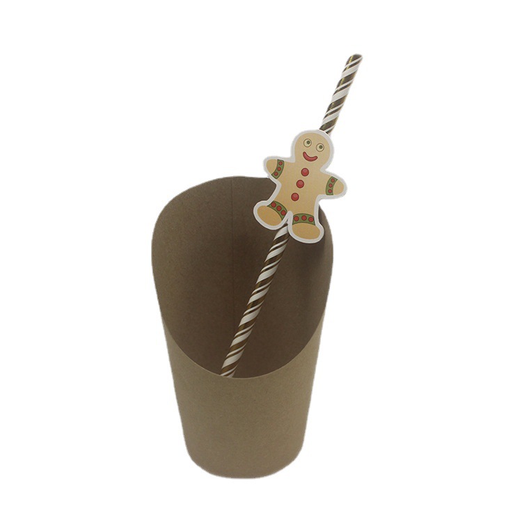 Desechables fiesta creativa paja Navidad vestir accesorios postre Mesa pastel tarjeta decoración bebida papel paja