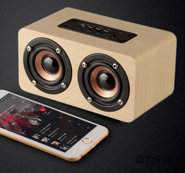 W5木製bluetoothスピーカー携帯電話コンピュータハイパワーサブウーファー創意携帯プレゼントミニ音響プライベートモデル|undefined