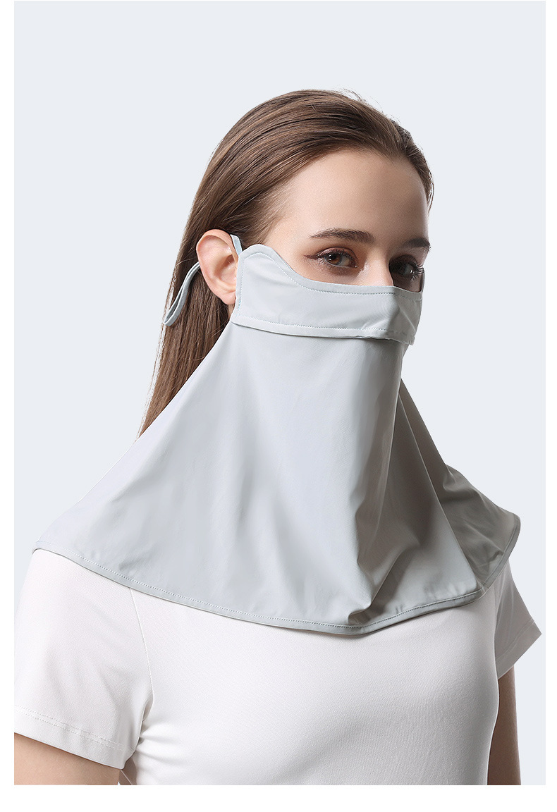 Protezione solare per guida estiva, ciclismo, foulard per protezione dai raggi UV, prevenzione della polvere, maschera traspirante in seta ghiacciata_voghion.com