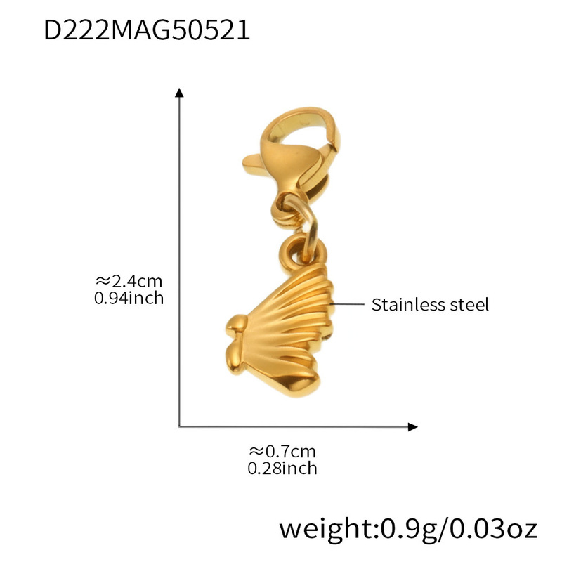 Mili メッキ 18 K 厚いゴールド DIY エナメル釉シングルペンダントニッチファッションパーソナライズされたマリンアクセサリー卸売|undefined
