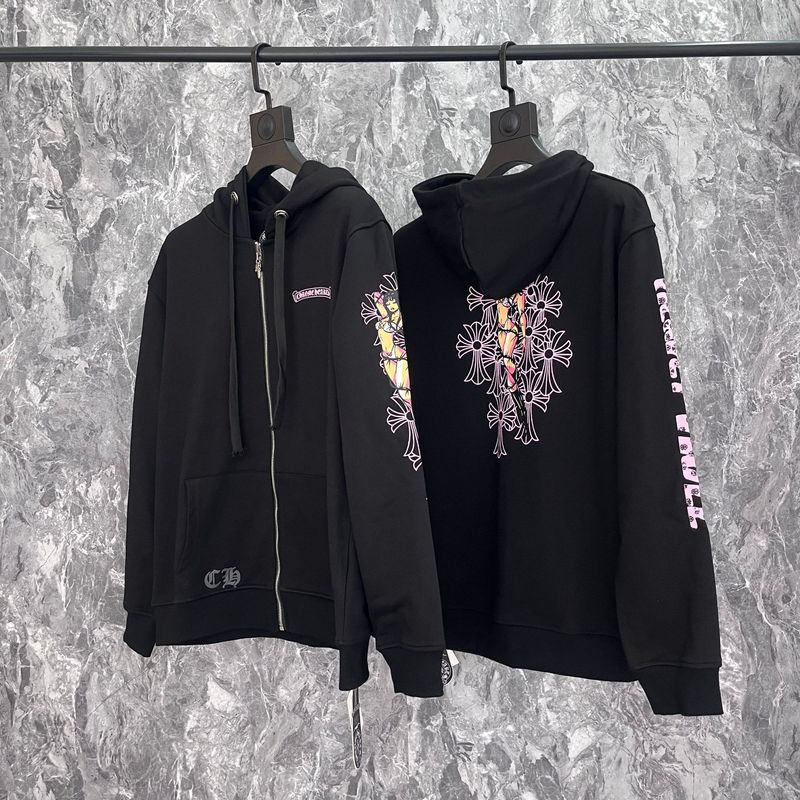 25ss正确版Chrome Hearts 克罗伈十字架连帽卫衣百搭潮流时尚批发|undefined
