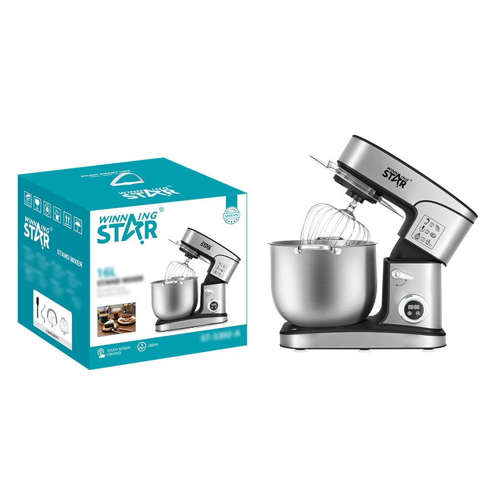 Winningstar crossover hogar 2800W de escritorio 16L acero inoxidable máquina de amasar máquina de cocinar batidor eléctrico