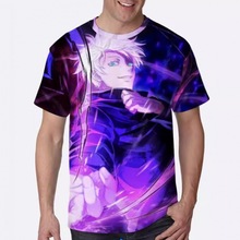 跨境新款潮流动漫人物3d印花夏季男装时尚休闲简约短袖T恤上衣