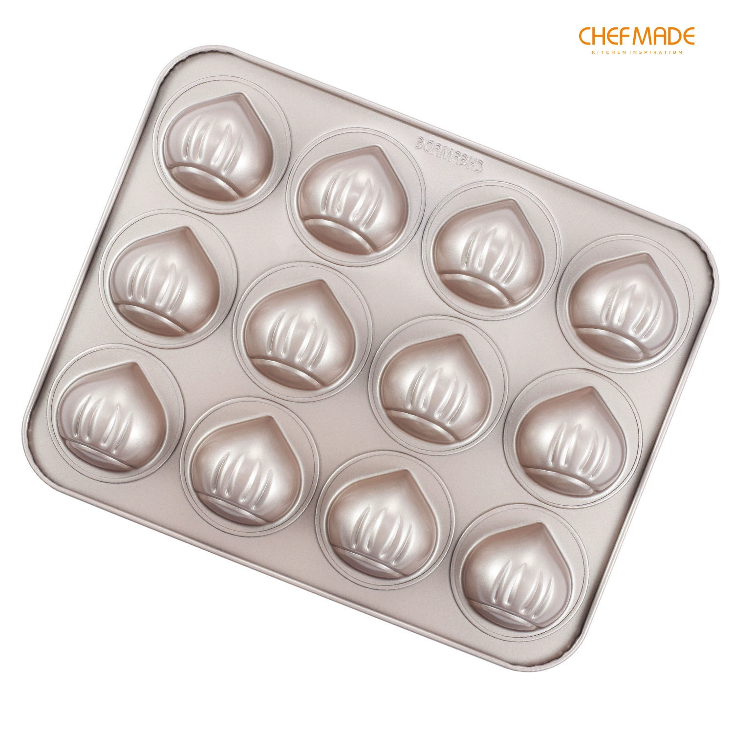 Форма Learning Kitchen золотая на 12 кексов для выпечки каштанов, хлеба и пудинга, форма для выпечки