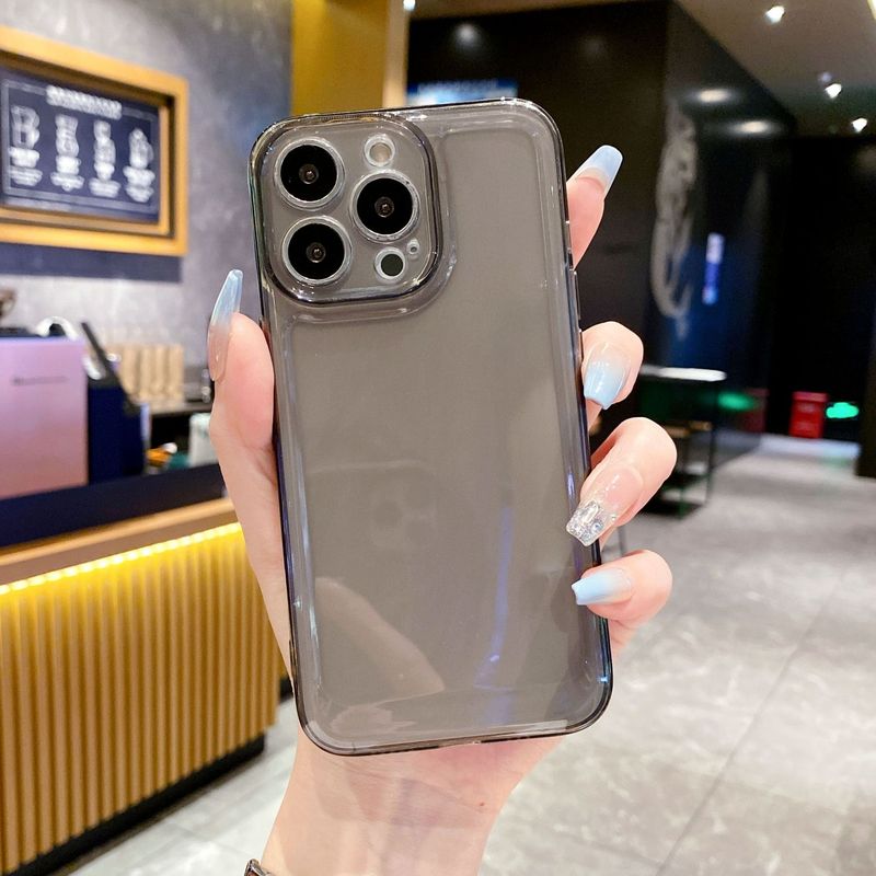 Apple 13pro スペース透明携帯電話ケース iphone17 落下防止オールインクルーシブ 14 細穴ストレートエッジ保護カバー 1 に適しています。|undefined