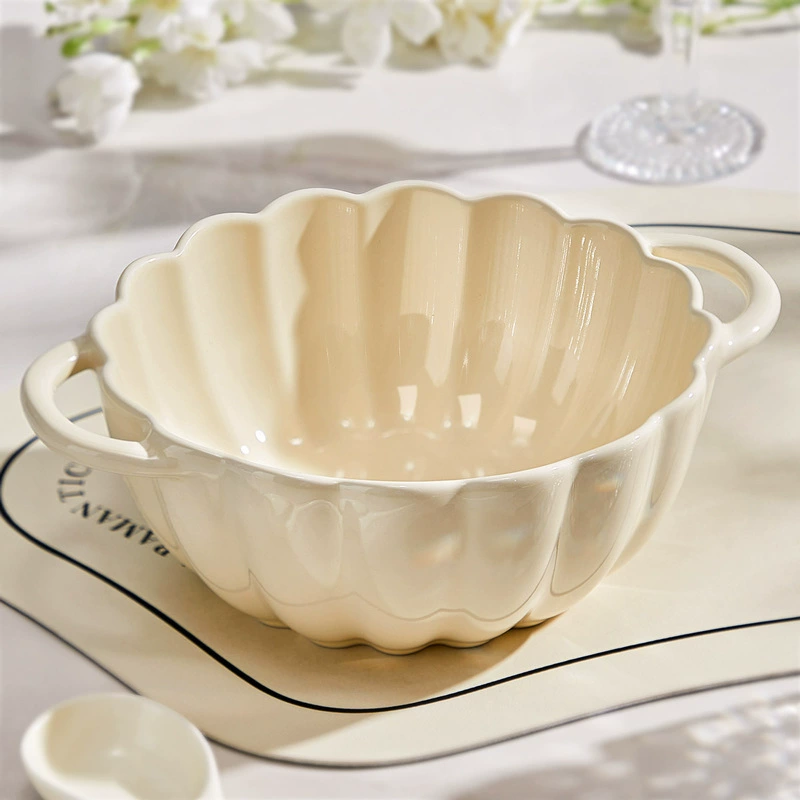 Cream ceramic big soup bowl, 2023 collection