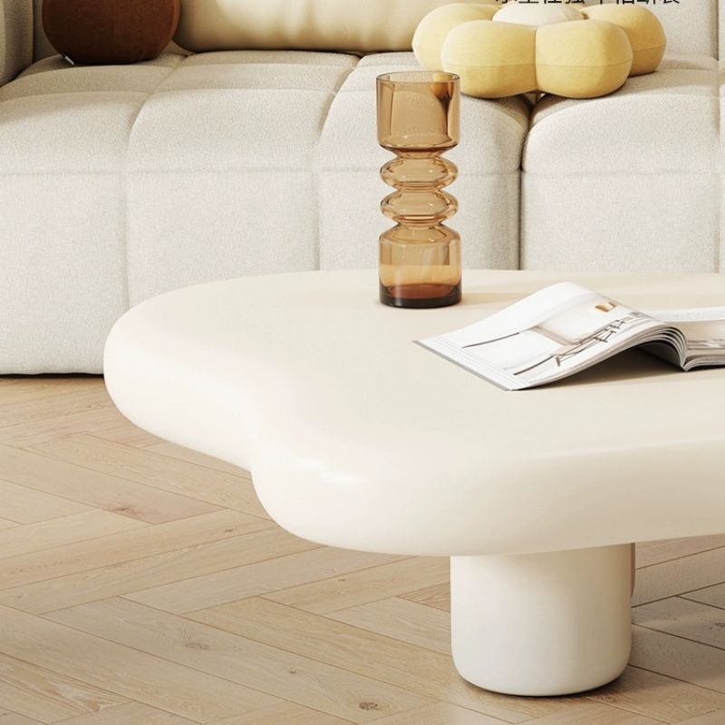 Crema italiana silenciosa fengyunduo mesa de café nórdico hogar sala de estar simple moderno pequeño apartamento en forma de mesa de té