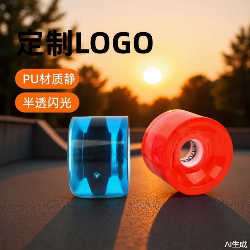 Longboard Pu Wheels 70*51mm Skateboard Wheels Electric Skateboard Silent Wheels Semi-Transparent Flashing Wheels Can Be Printed with Logo Longboard Pu Wheels 70*51mm Skateboard Wheels Electric Skateboard Silent Wheels Semi-Transparent Flashing Wheels Can Be Printed with Logo