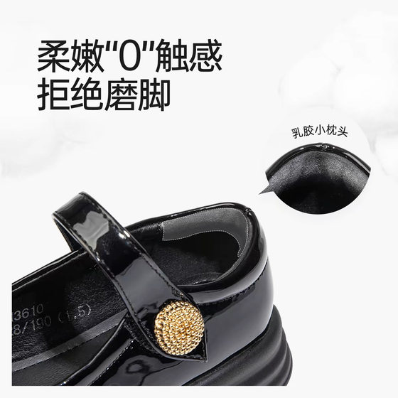 Girls Small Leather Shoes Spring and Autumn 2025 New Student Princess Shoes Black British Academy Style Children's Shoes Mary Jane