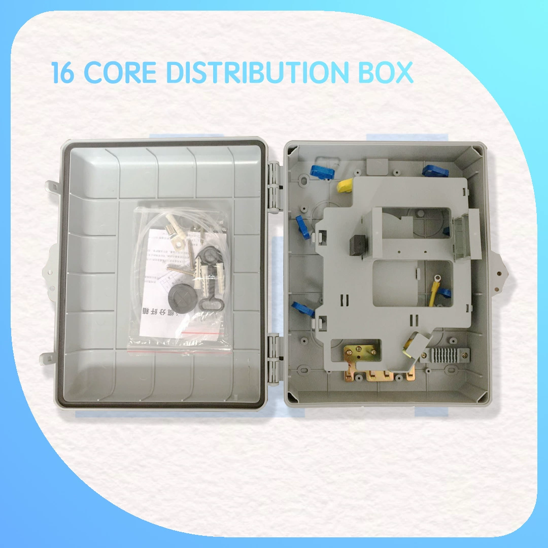 Национальный стандарт модель Цзянсу Толщина стены 3 мм 16-сторонняя распределительная коробка волокна АБС удерживая штангу 1 минута 16 Оптическое волокно АБС к домашней коробке