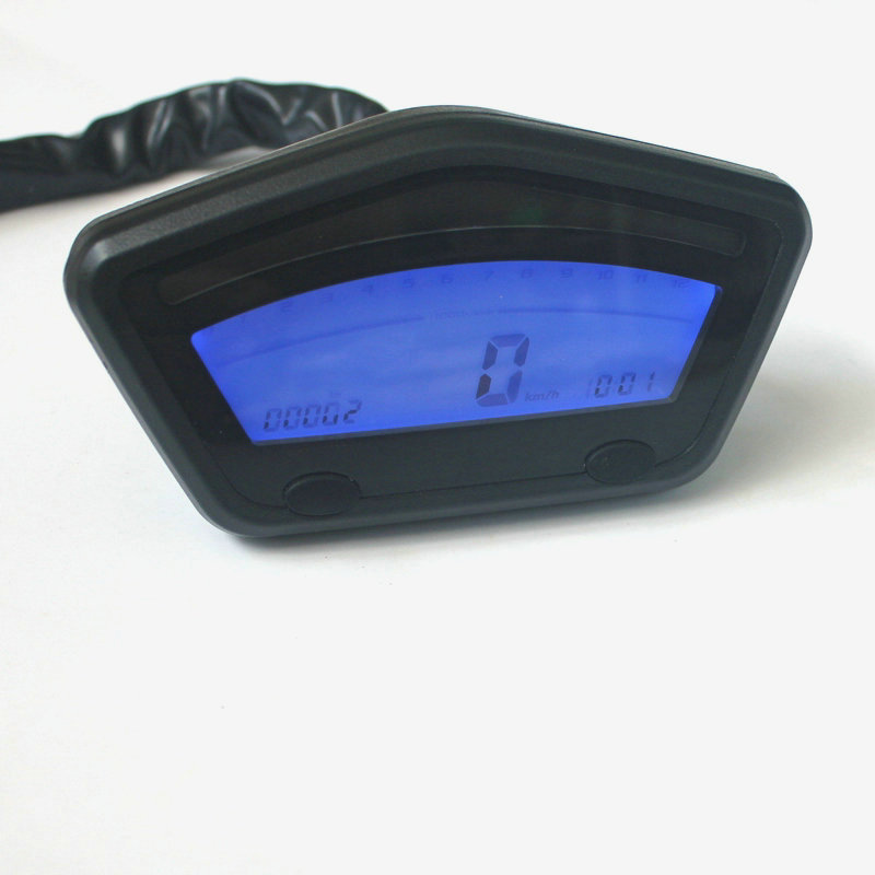 Cross-Border Motorcycle Modified Instrument with Adjustable 7-Color High-Definition Lcd Display, Cross-Ride Speedometer and Odometer