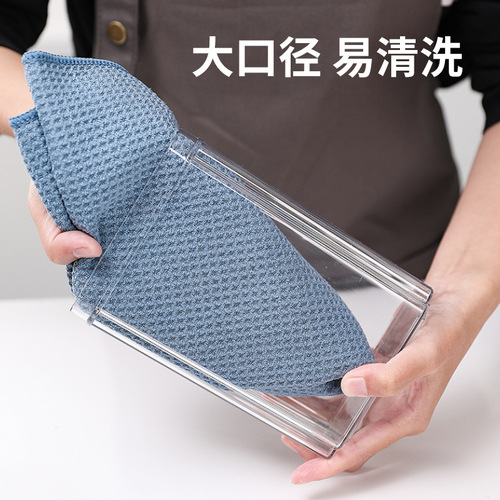 Food Sealed Storage Container—Grains, Cereals, and Coffee Can—Stove-Top Storage Container—Transparent Glass-Imitation Storage Sealable Box