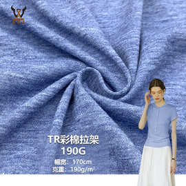 TR彩棉拉架190G 涤+人棉弹力混纺针织面料 T恤打底衫玩具套装布料