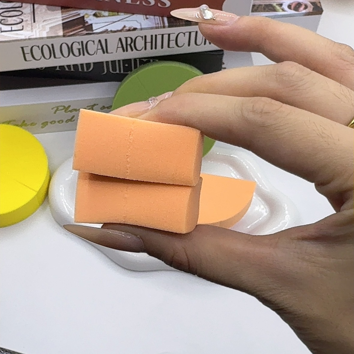 Esponja Polvo Abanico - Huevo Maquillaje