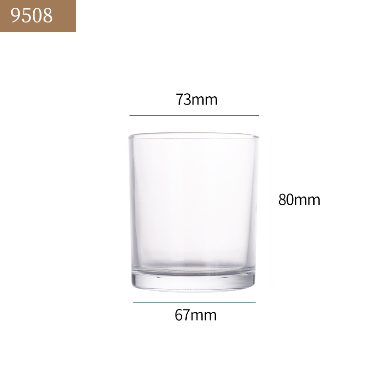 DIY tazas de vidrio perfumadas claras y simples vela casera vela casera vela recipiente de vidrio vacío taza