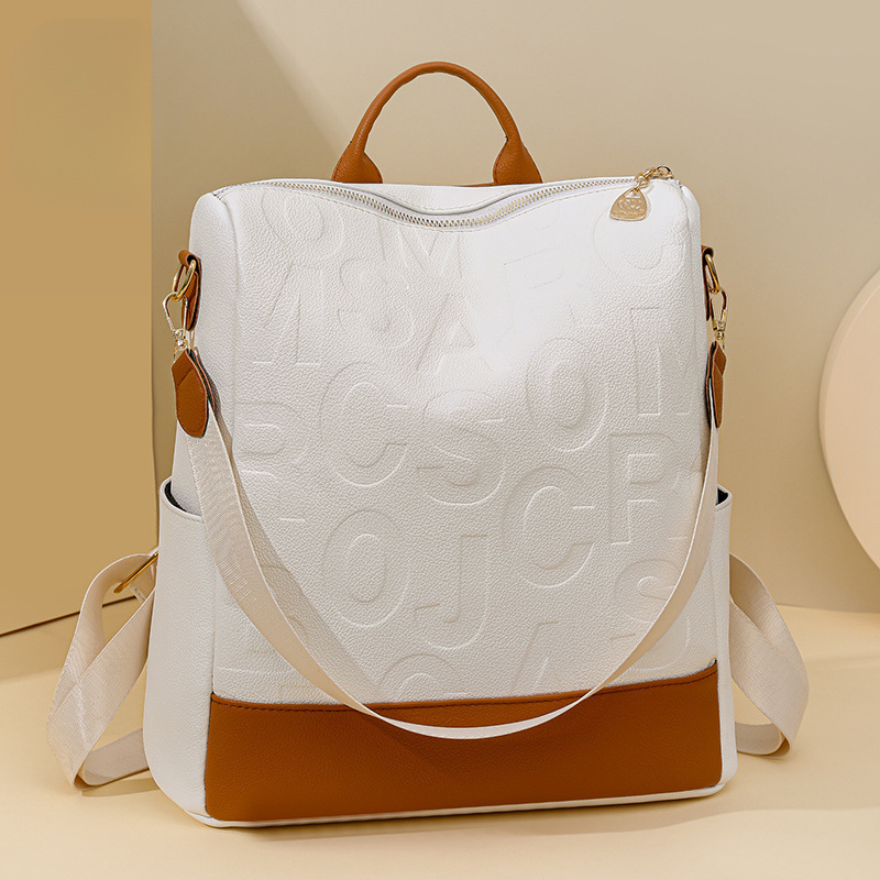 Mochila de viaje de moda 2024 mochila de alta calidad mochila de mujer europea y americana casual de moda de mediana edad sensación versátil nuevo