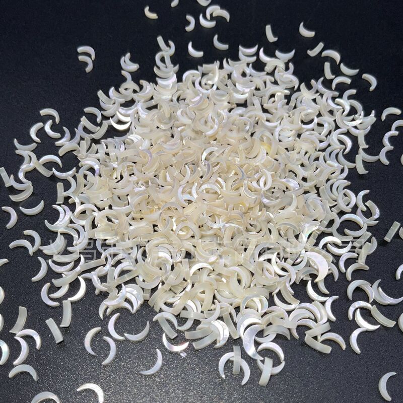Natural Shell Small Moon Nail Jewelry Natural Shell Material Nail Decoration Nail DIY Jewelry Accessories