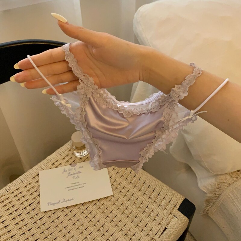 Dream Ballet~ Pure Lust Sexy Satin Sweet Lace Panties Women's Bow Leg Ring Transparent Temptation Briefs Dream Ballet~ Pure Lust Sexy Satin Sweet Lace Panties Women's Bow Leg Ring Transparent Temptation Briefs