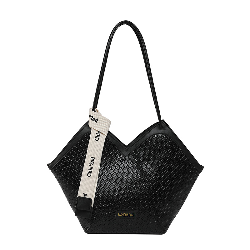 Bolsos de gran capacidad para mujer 2025 nuevo estilo retro patrón tejido bolso de axilas de un solo hombro textura de moda bolso de viaje