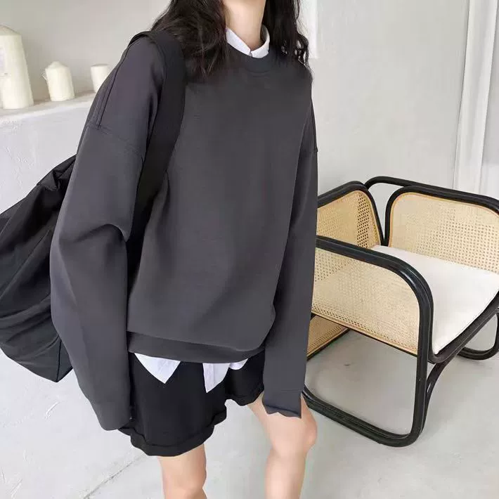 Теплый свитшот oversize, круглый ворот — унисекс, осенняя куртка, размеры S–5XL