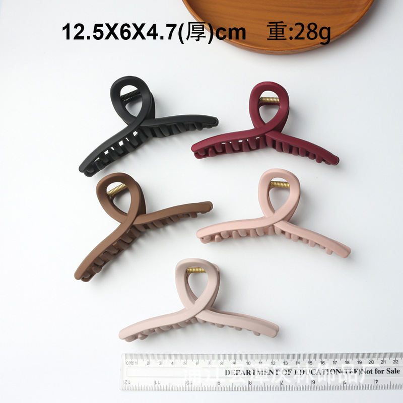 TCB硅胶抓夹高级感盘发后脑勺轻便纯色鲨鱼发夹简约橡皮质感头饰|undefined