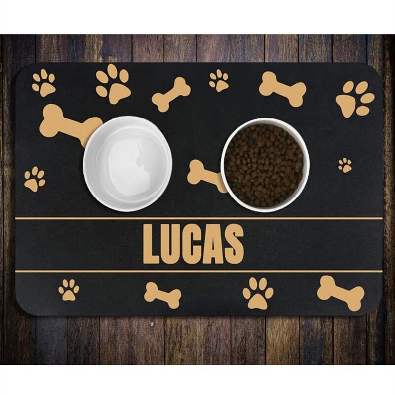 Alimentos para perros y gatos, almohadilla de barro de algas, almohadilla de alimentación a prueba de salpicaduras y humedad, absorción de agua, secado rápido, lavado y espesado